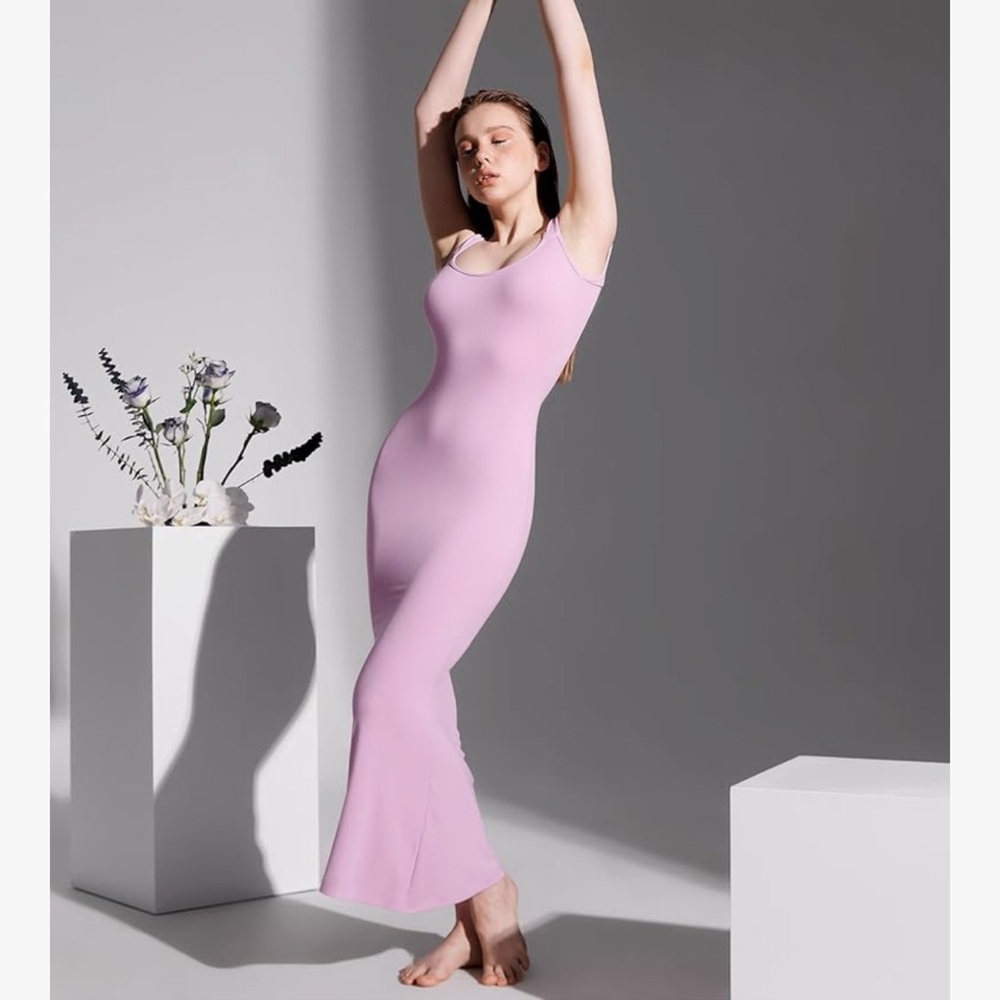 Lavender long dress lingerie swim cover up cocktail date bodycon mermaid lounge